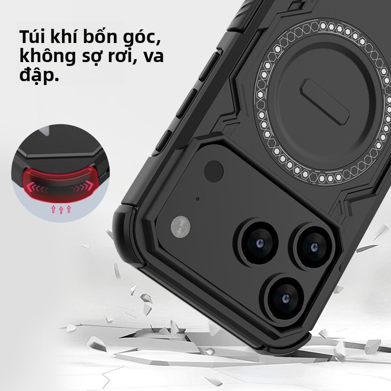 เหมาะสําหรับเคสโทรศัพท์ Apple Series การกระจายความร้อน Breathable Shock-proof ipone17 เคสป้องกันโทรศ
