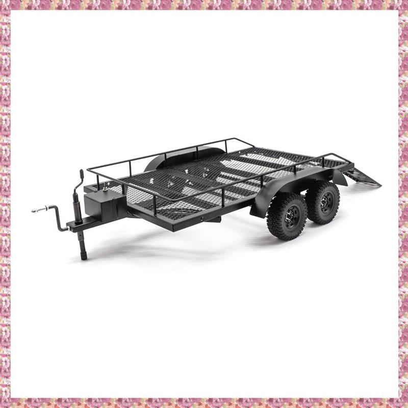 [VCR] RC รถอัพเกรดโลหะ Double-Spring บันได Trailer ชุดชุดสําหรับ 1/10 TRX4, SCX6, SCX10 RC Trailer R
