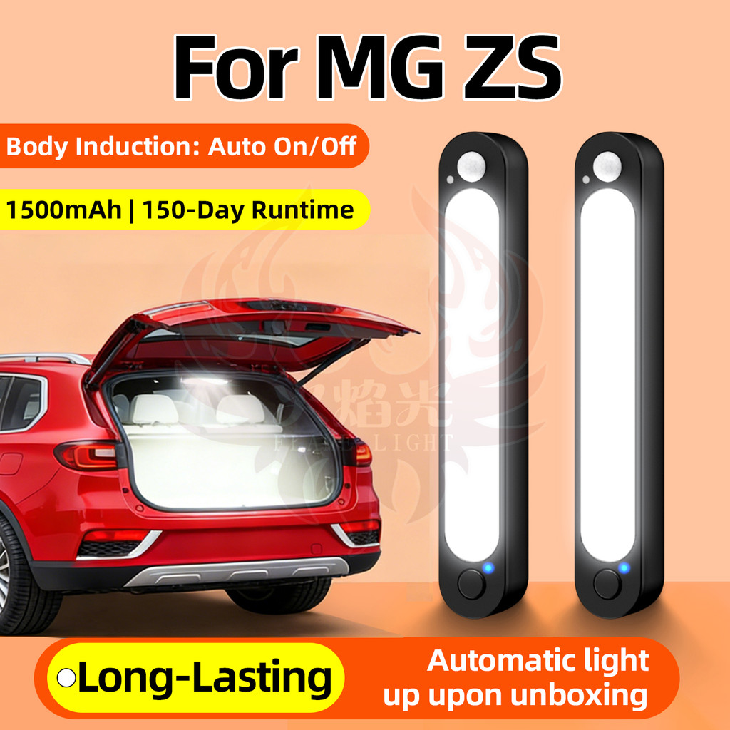 สําหรับ MG ZS รถ Trunk Light ไฟอ่านหนังสือภายใน Motion Sensor โคมไฟ LED แม่เหล็กไม่มีการเจาะปิดอัตโนมัติ Easy Mount Bright Lighting สําหรับขนาดกะทัดรัด SUV ทุกรุ่น