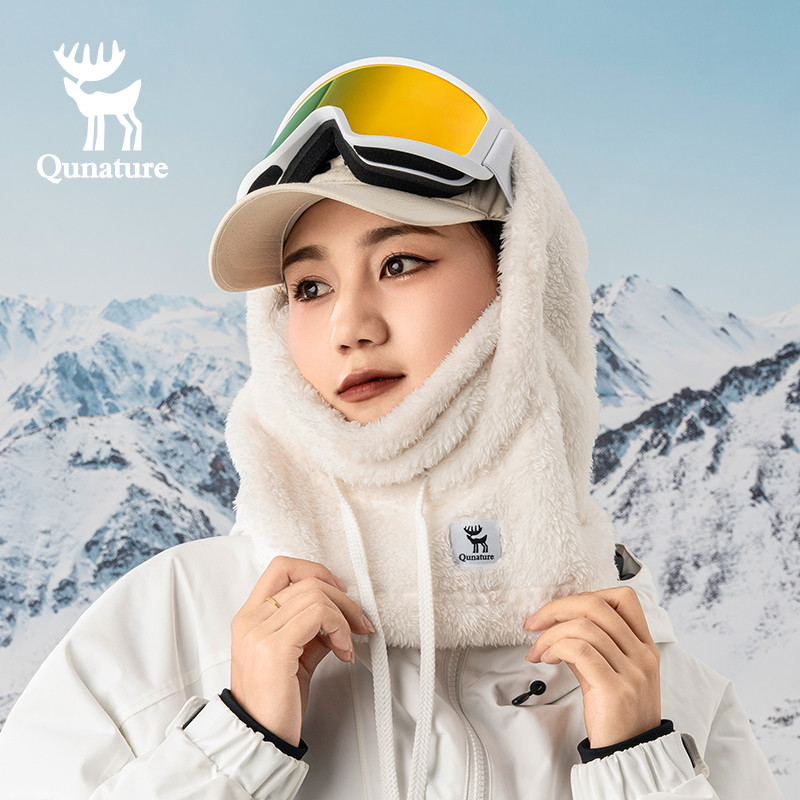 QUANTURE قناع تزلج بالاكلافا مبطن بالصوف — صورة 4