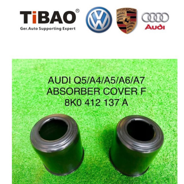 ( )AUDI A4 A5 A6 A7 Q5 ABSORBER ฝาครอบสีดําด้านหน้า (PRICE สําหรับ 1 ชุด 2 ชิ้น)