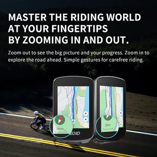 GEOID CC700 Pro จักรยานคอมพิวเตอร์ 2.8 นิ้ว หน้าจอสัมผัส GPS วัดระยะทางและนำทางสำหรับ Strava