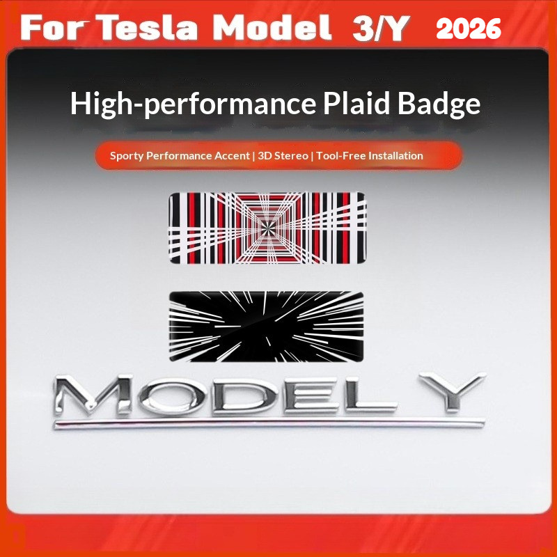 สําหรับ Tesla รุ่น 3 Highland / รุ่น Y Juniper 2026 ประสิทธิภาพสูงด้านหลังสัญลักษณ์เวลาอุโมงค์สไตล์สติกเกอร์