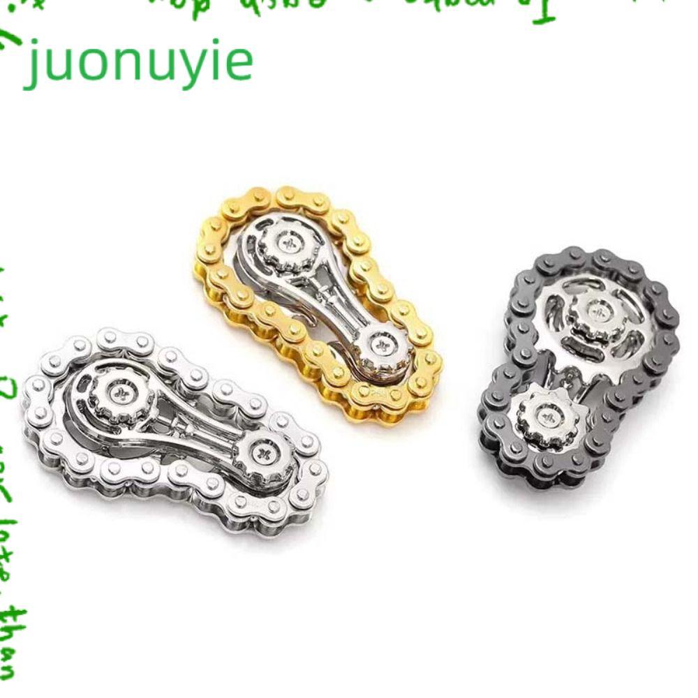JUONUYIE Flywheel ปลายนิ้ว Gyro, EDC Spinner โลหะจักรยานเฟืองโซ่ Fidget Spinner, สไตล์แปลกความเครียดบรรเทา Antistress ความวิตกกังวลโซ่ Fidget Spinner ผู้ใหญ่