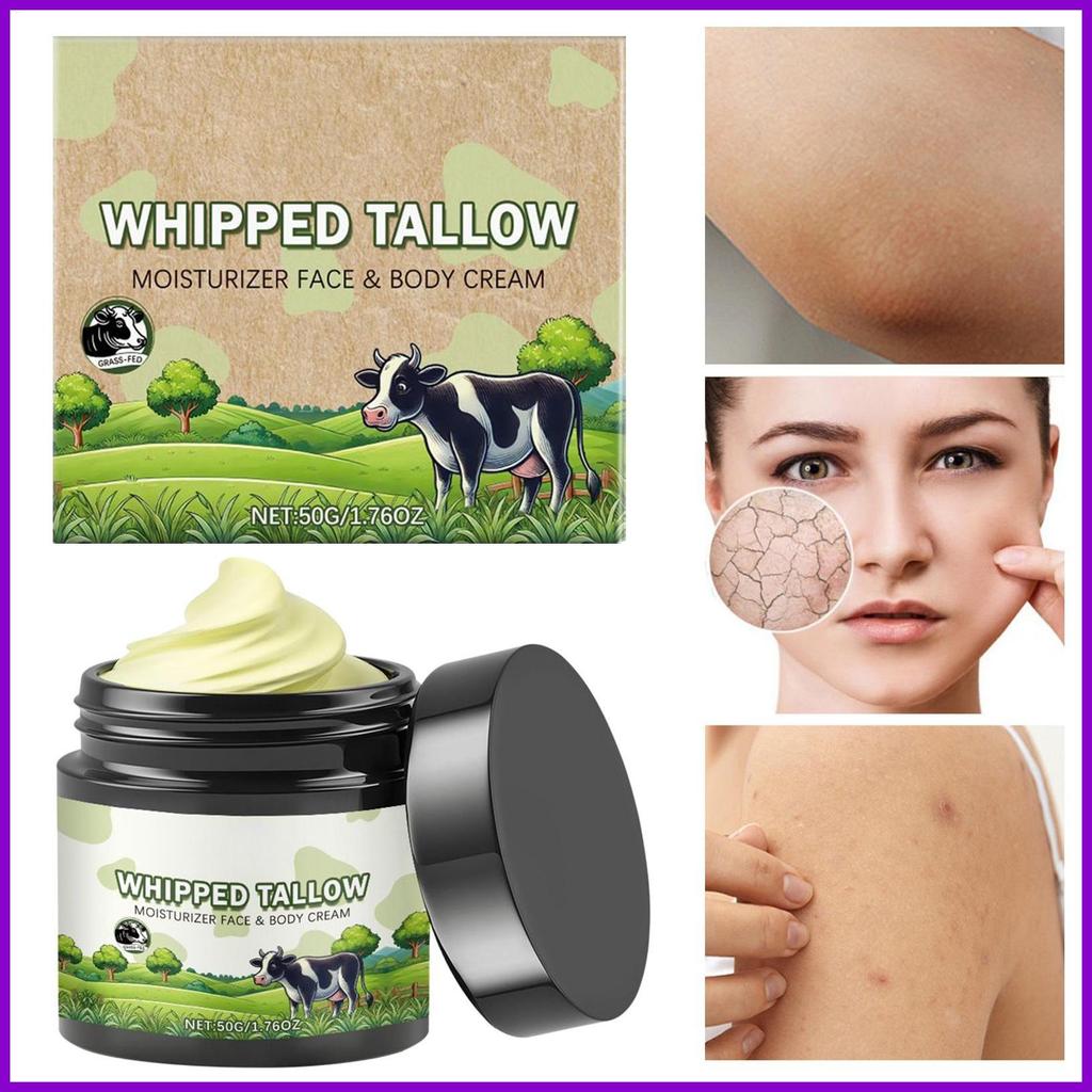 Tallow Face Cream Nourishing Moisturizer สําหรับผิว 50g Hydrating Facial Moisturizer สําหรับผิวแห้ง 