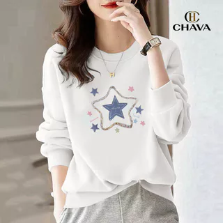เสื้อสเวตเตอร์คอกลมบาง สไตล์เกาหลี เสื้ออเนกประสงค์สำหรับผู้หญิง