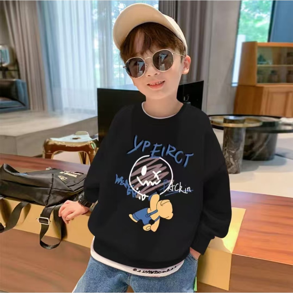 COD (Ho Chi Minh)DREAMY BABY เสื้อสเวตเตอร์แฟชั่นทรงหลวมสําหรับเด็กผู้ชายเหมาะสําหรับขนาด 110-160,จั