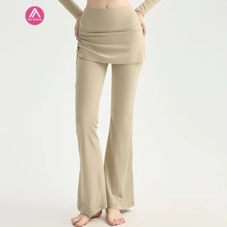 AirActive กางเกงโยคะเอวสูง AirActive ช่วยยกก้นและกระชับหุ่น เลกกิ้งขาบาน พร้อมเชือกรูดสำหรับการออกกำลังกาย