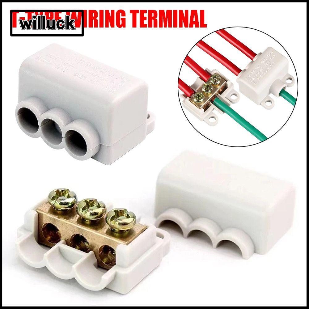 WILLUCK T-type สายไฟ Terminal ไฟฟ้าทั่วไป Connector Splitter สายไฟสายไฟกล่องแยก Terminal บล็อกบล็อก