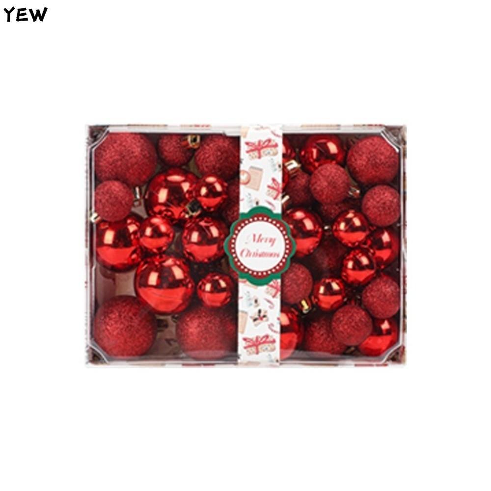 YEW 42 ชิ้น/เซ็ต Xmas Tree แขวนจี้,หลายขนาดของขวัญ Ball Christmas Ball ชุด, พลาสติก Xmas Baubles ตกแ