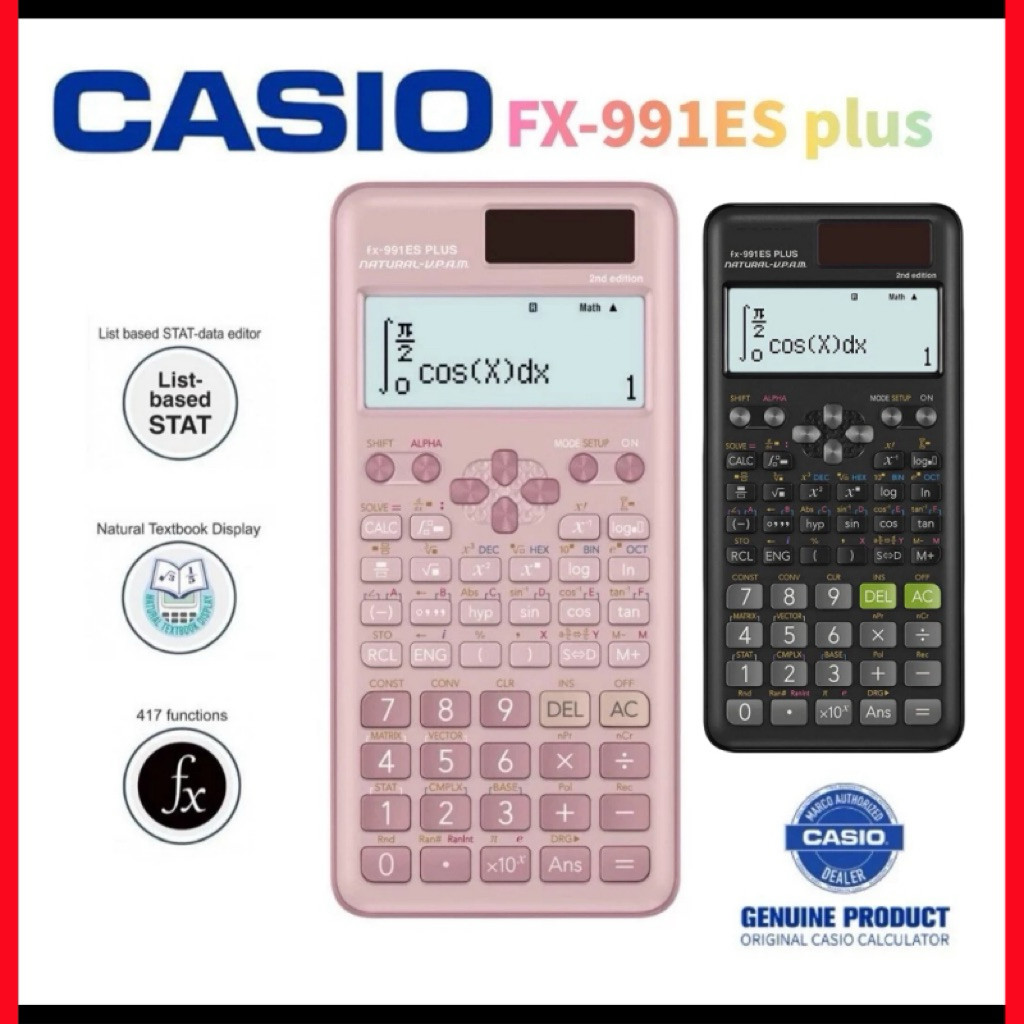 Casio fx-991ES PLUS-2 เครื่องคิดเลขวิทยาศาสตร์ Student Edition