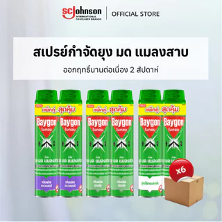 [ยกลัง] ไบกอนเขียว สเปรย์กำจัดยุง ยาฉีดยุง มด แมลงสาบ 600 มล. (แพ็คคู่ x 6)