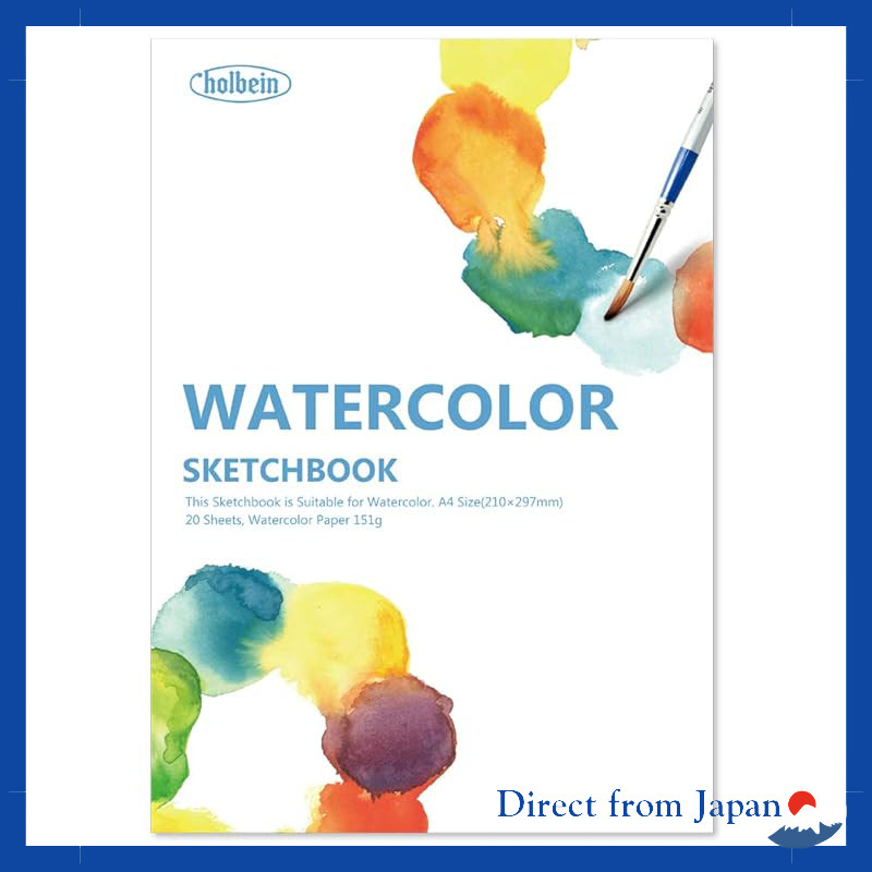Holbein Purpose-Specific Sketchbook for Watercolor YWC-A4 Albireo Watercolor Paper Medium Grain 151g