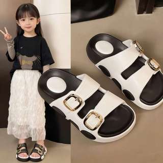 24-35 Girls Platform Flat Sandals  Stylish Slip-on Non-slip Odorless slippers for kids#AK03