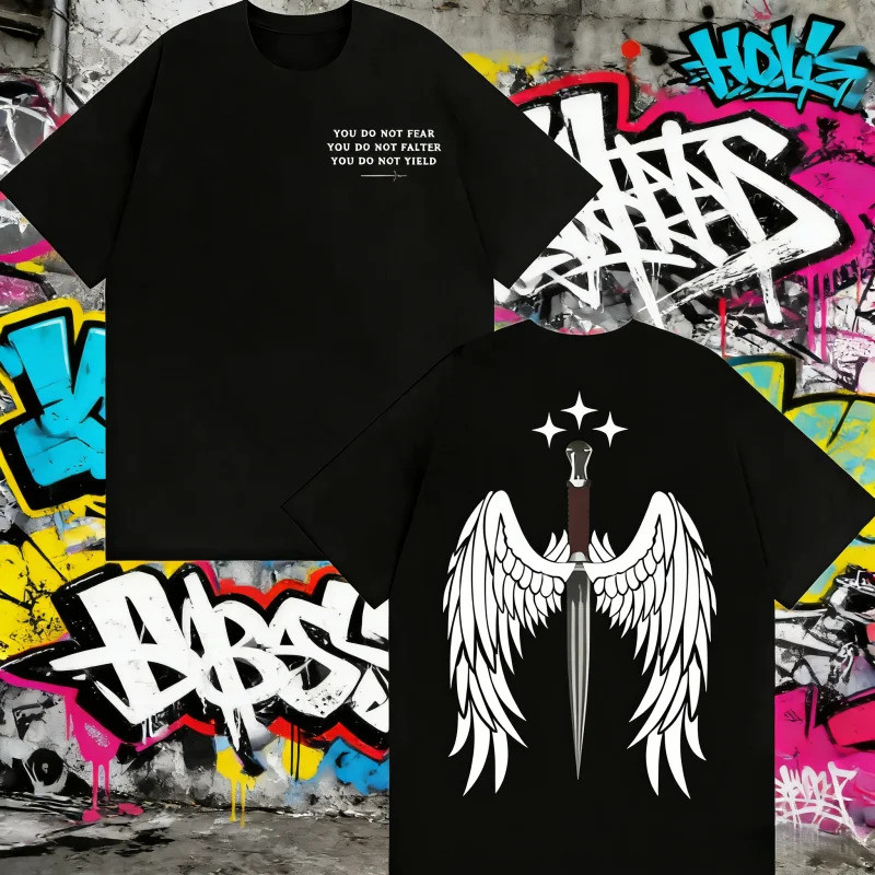 เสื้อยืดลายกราฟิกวินเทจ Harajuku สำหรับผู้ชาย รุ่น Limited Bat Boys Azriel Shadowsinger เสื้อยืดแขนส