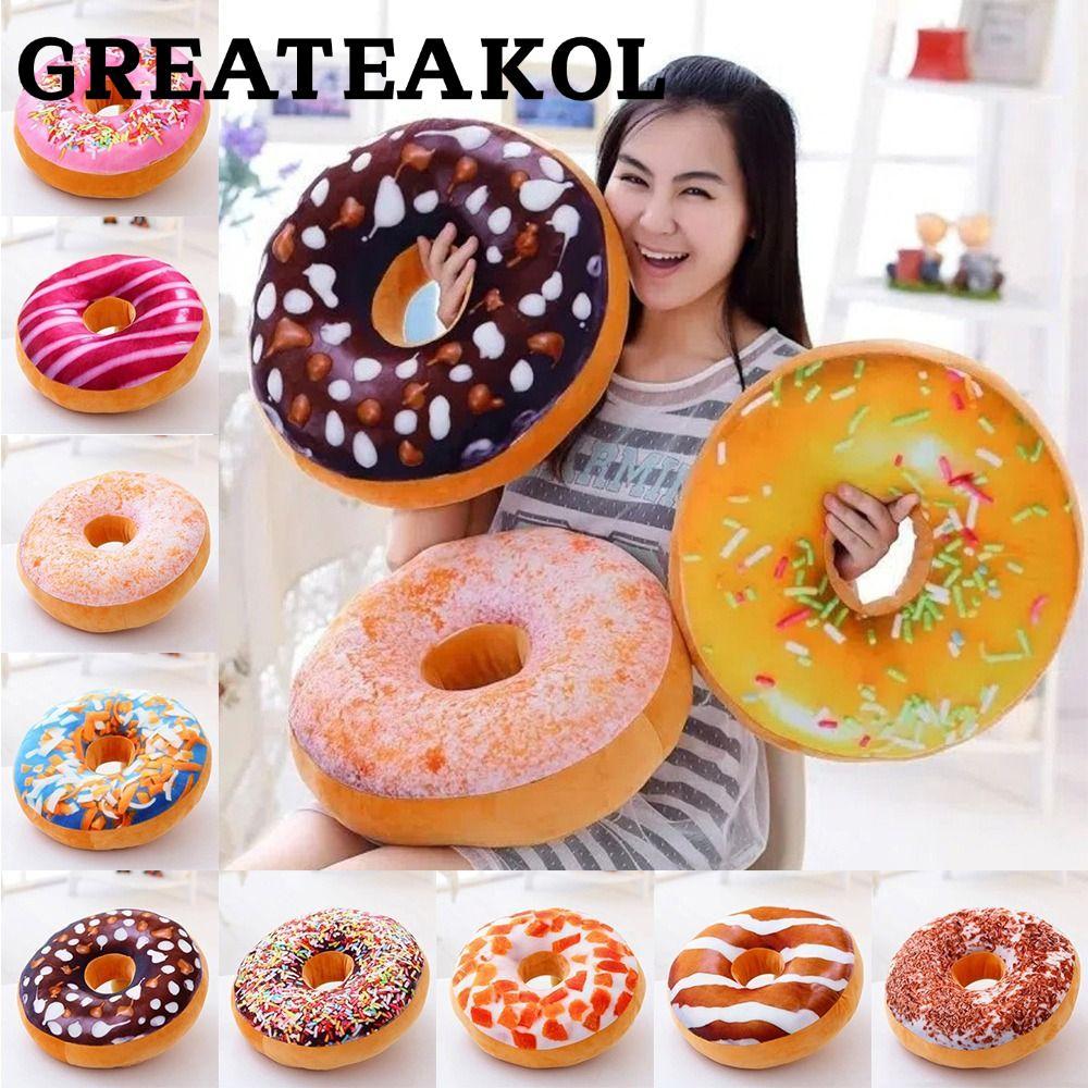 GREATESKOL Donuts Pillow, Donuts Home Cushion จําลอง Donut Cushion, ตกแต่ง Super Soft Sleeping หมอน