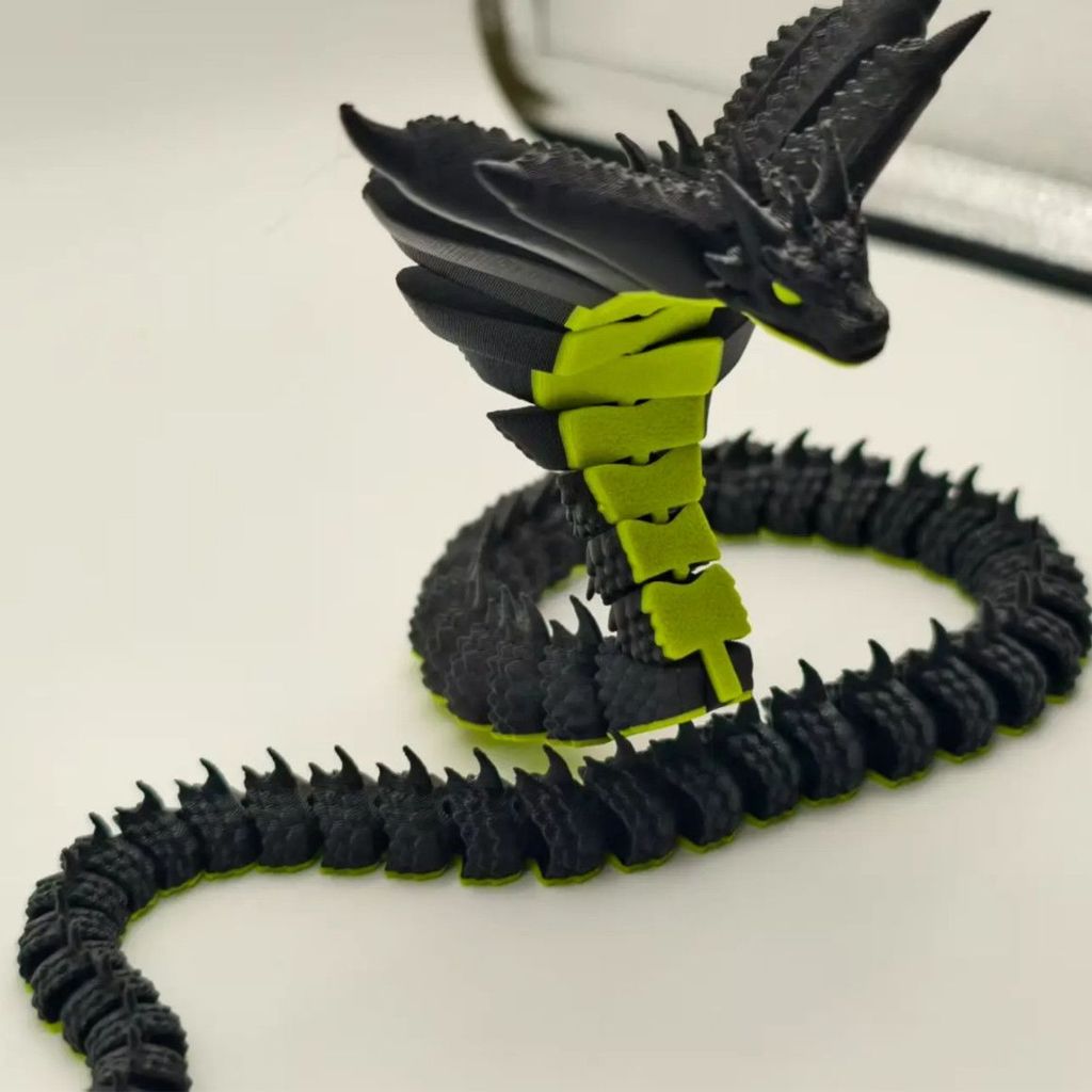 3D พิมพ์ Zhuxian Monster Blackwater Black Snake ข้อต่อเต็มตัวเคลื่อนย้ายได้ cool รุ่นของเล่นเด็กสามมิติ