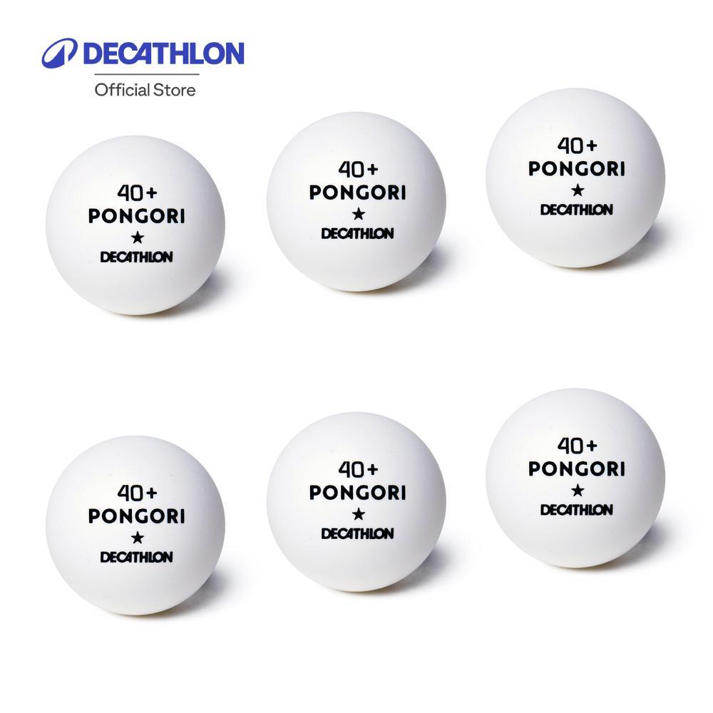 Decathlon Table Tennis Balls Ttb 100 1* 40+ 6-Pack ลูกปิงปองรุ่น Ttb 100 1* 40+ แพ็ค 6 ลูก - White