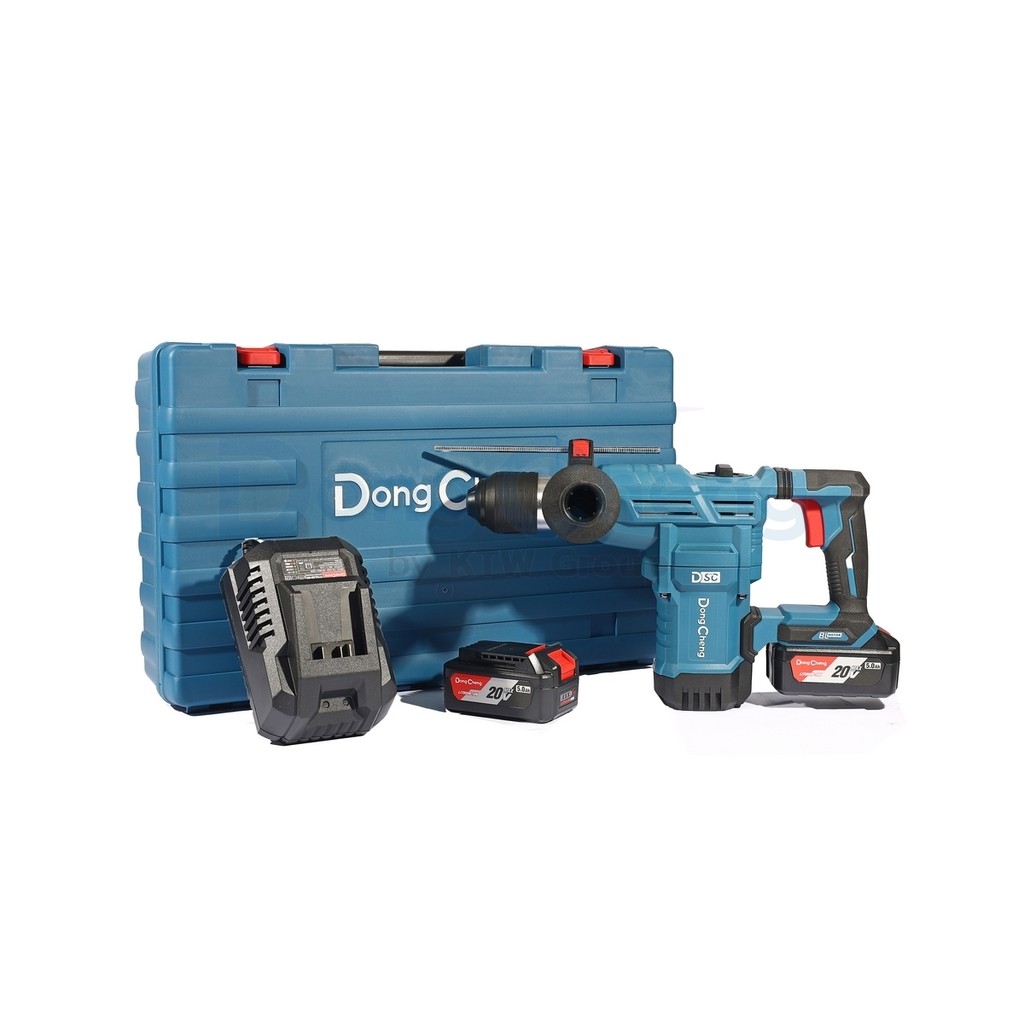 DONG CHENG DCZC02-28 สว่านโรตารี่ 28 มม. 3 ระบบ 20V มอเตอร์BL1000W(ชุดแบต5A2 ก้อน+แท่นชาร์จเร็ว1อัน)