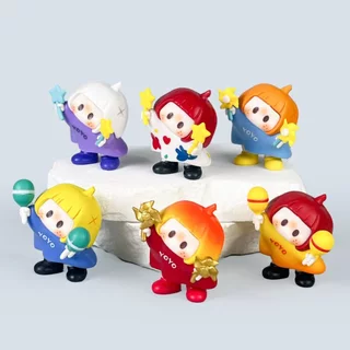 💥 จัดส่งจากประเทศไทย 💥6 ชิ้น/กล่อง MINISO YOYO อะนิเมะรูปคอสเพลย์ตุ๊กตาของเล่นสําหรับของขวัญเด็กคอลเลกชันเครื่องประดับรถบ้านเค้กตกแต่งตกแต่ง Gacha