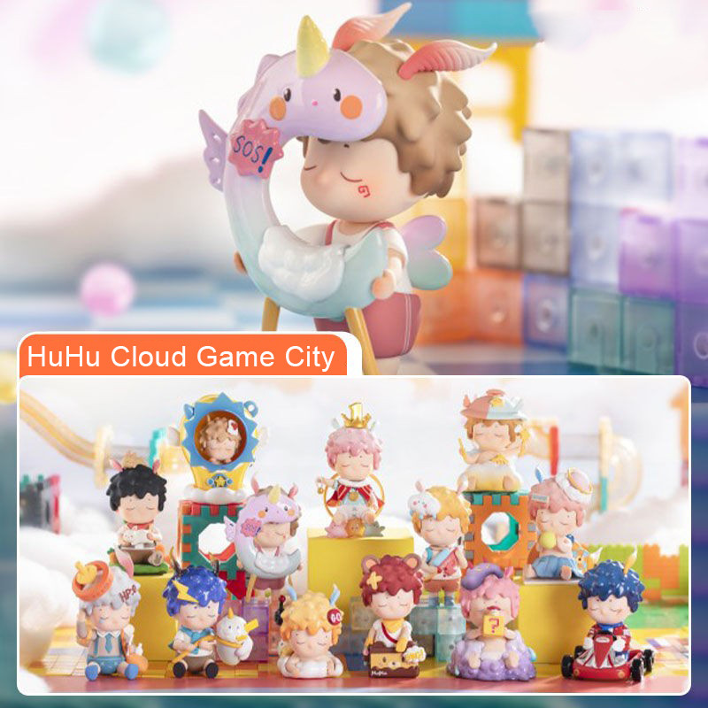 พร้อมส่ง🇹🇭 MTA. Heyone  Huhu Cloud Game City Series Blind Box（whole set 12pcs）