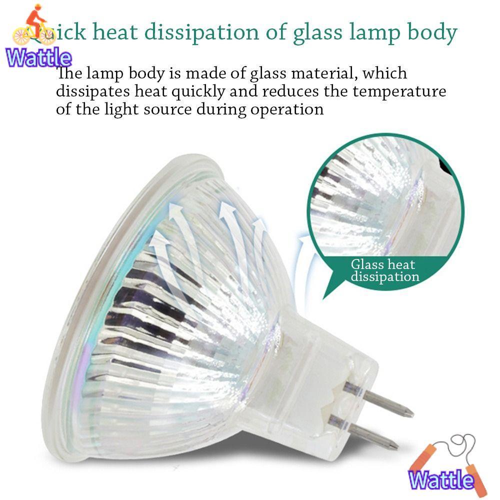 WATTLE หลอดฮาโลเจน Warm 220V/12V 5W/3W Mini MR11/MR16/GU10