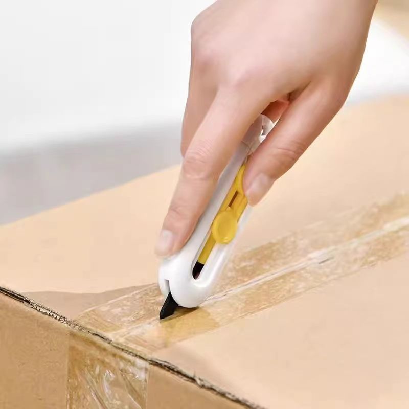 Unbox Knife Safety Round Head Cutter Magnetic Carton Box Cutter Opening Package Letter Utility Knife