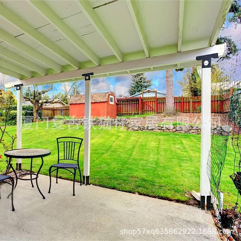 Pergola วงเล็บคงที่ Heavy Duty Pergola กรอบโลหะมุม T-Shaped 3-Way Extension Bracket ปรับ Pergola Ex