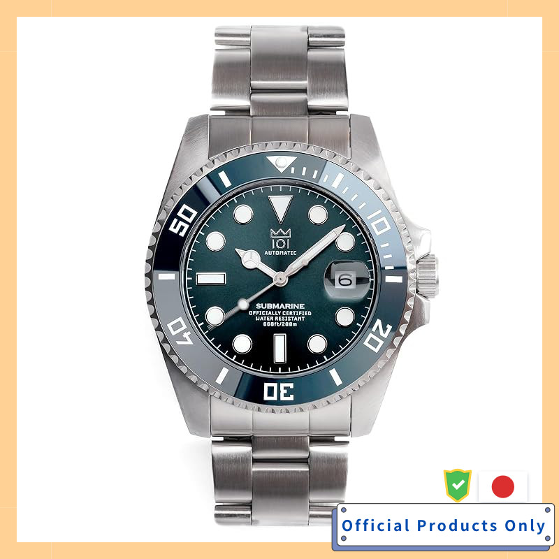 HYAKUICHI 101 No.7RD 42mm Ceramic Bezel Diver's Watch Mechanical Date Deep Aqua Hack Function