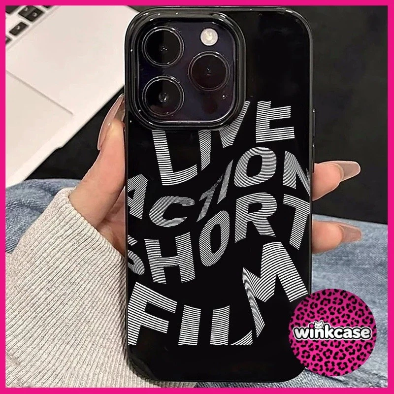 เคสไอโฟน11 แฟชั่นตัวอักษร ที่มีสีสันพื้นผิวมันวาว สำหรับ IPhone 17 11 14 15 13 16 12 Pro Max X 7 8 16 Plus XR XS SE 2 3