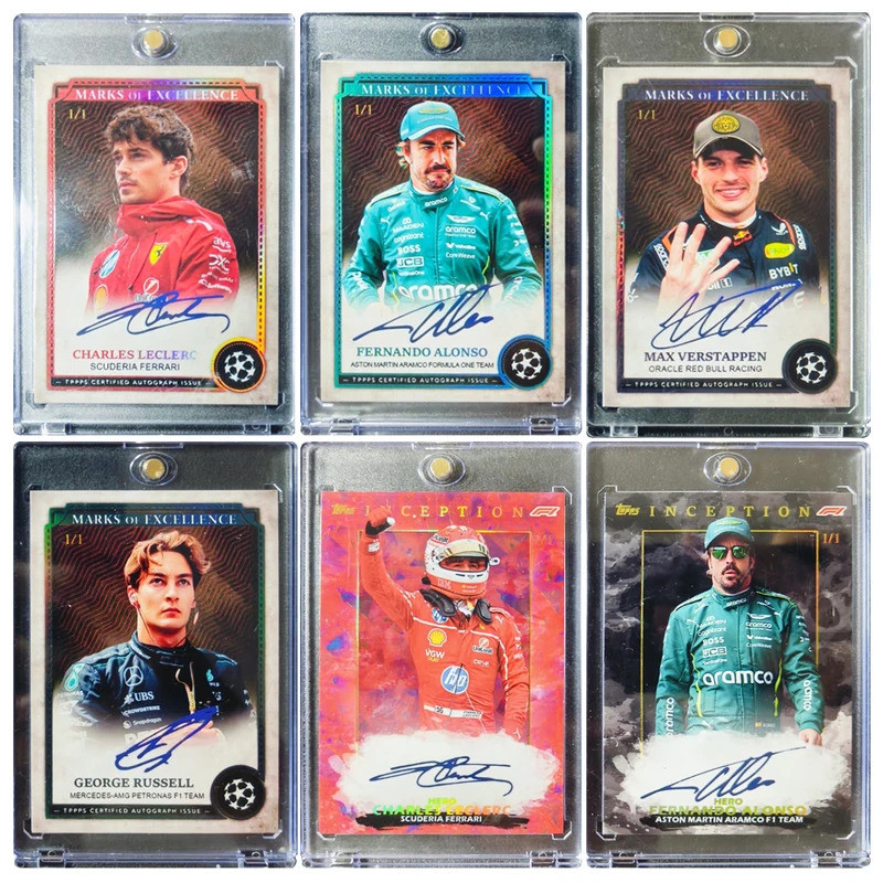 PANINI DIY โฮมเมด Leclerc Fernando Alonso Verstappen Alonso Russell การ์ดสะสมอิฐของขวัญวันเกิดคริสต์