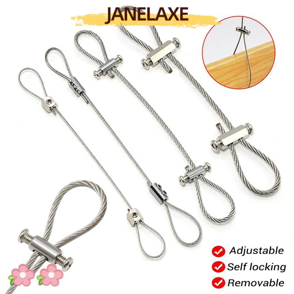 JANELAXE932JN เชือกลวด, เชือกเส้นเล็กระบบกันสะเทือน 1.5/2/3/4 มม., พร้อมล็อคปรับแบบพับเก็บได้