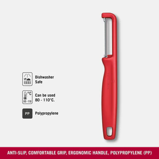 Victorinox Iota Peeler Serrated Double Edge มีดปอก มีดปอกเปลือก ผักและผลไม้ มีดปอกผลไม้ แบบใบมีดหยัก (6.0943)