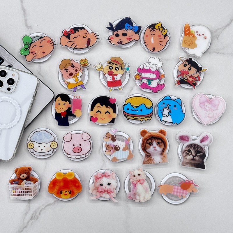 giptok แม่เหล็ก วงเล็บแม่เหล็ก Ins ที่วางแม่เหล็กลายการ์ตูนสุดน่ารักเหมาะสําหรับถุงลมนิรภัยโทรศัพท์ม