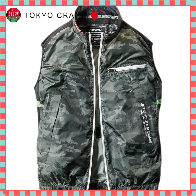 BURTLE Aircraft Vest for Spring/Summer (Unisex) Army Green AC1034 63 XL