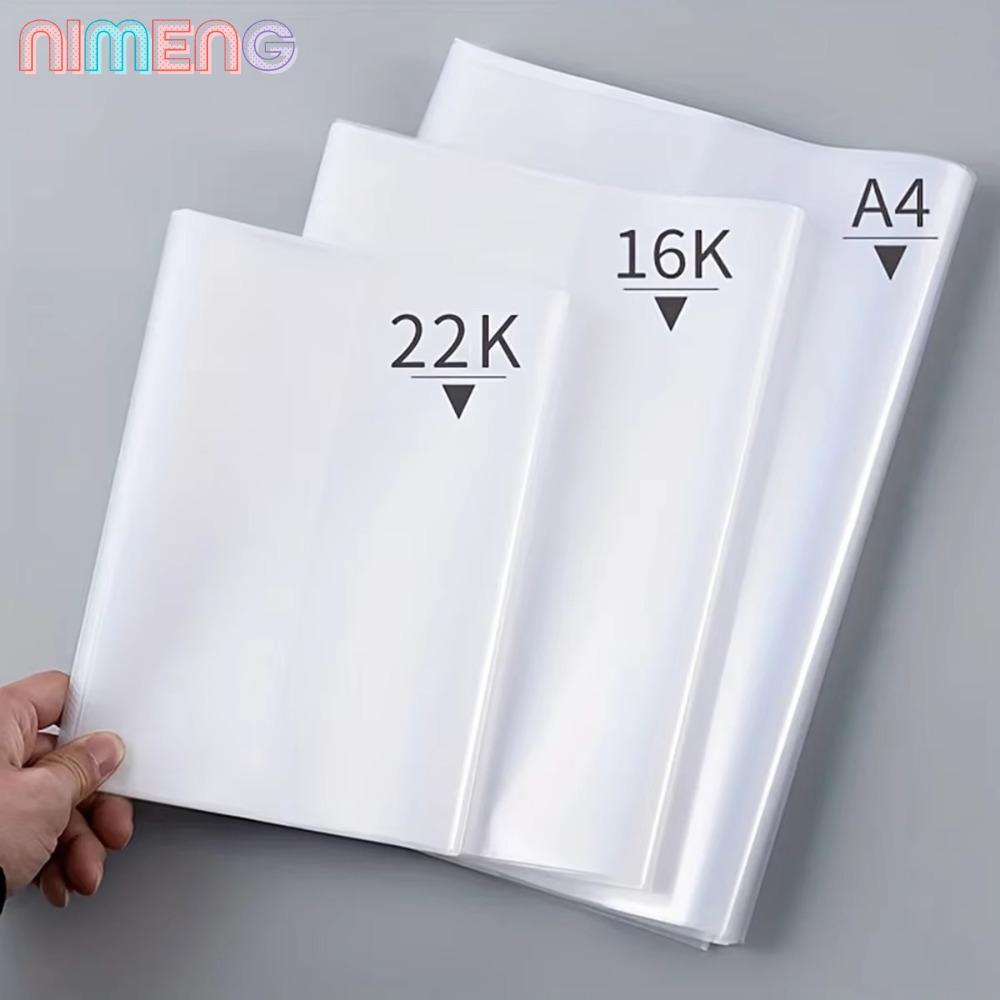 NIMENG 10PCS โปร่งใสปกหนังสือ, A4/16K/A5 Self-Adhesive ปิดปกหนังสือพลาสติก, สวมใส่หนังสือกันน้ํา PVC ฝาครอบป้องกัน