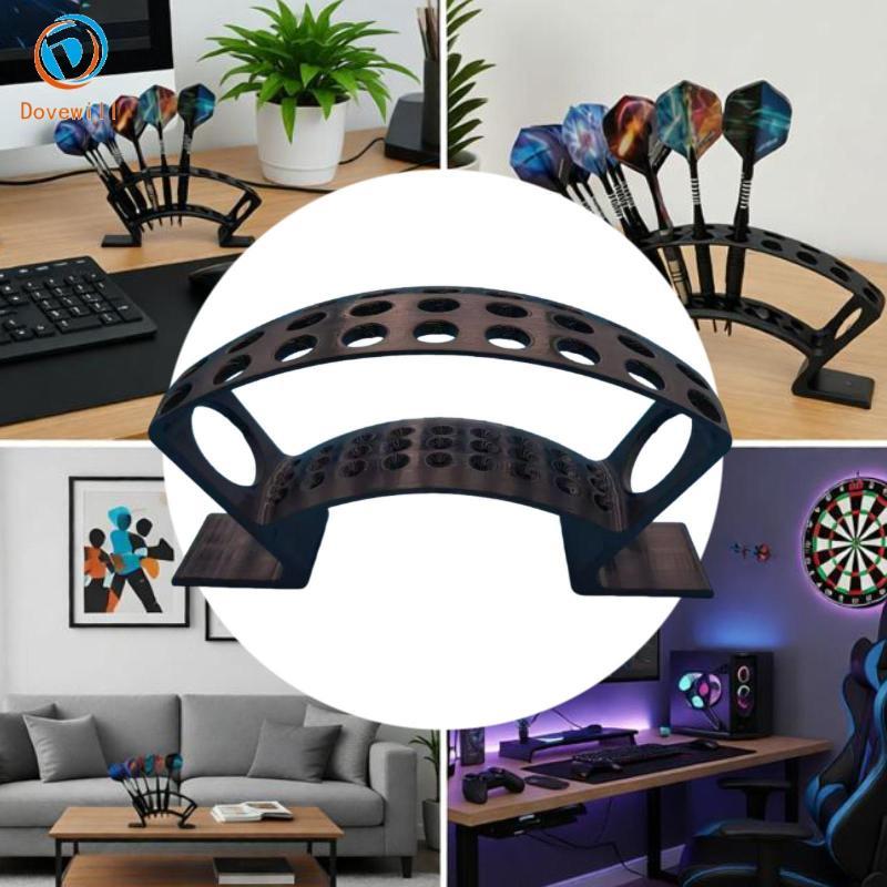 Dovewill ที่วางและรอง Dart Board พลาสติก พร้อมที่จัดเก็บและรอง Dart อุปกรณ์สำหรับเกม Dart