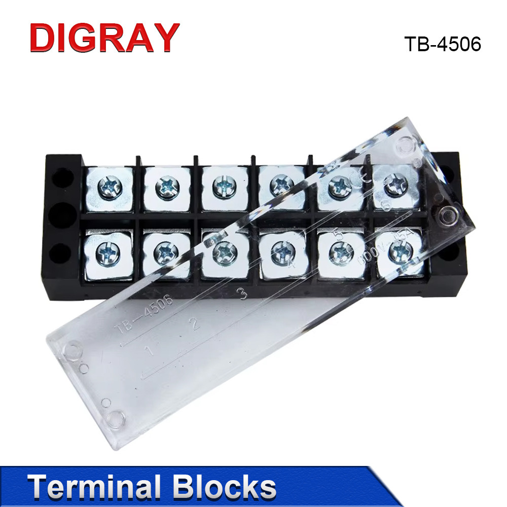 DIGRAY TB4506 เทอร์มินัลบล็อกแถบคงที่ 600W 45A/6-Position Terminal Block
