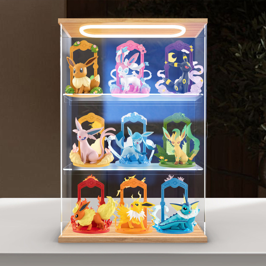 [กล่องแสดงโมเดล] Chuandi เหมาะสําหรับ Playism Pokémon Eevee Mystery Box Lets Go Fairy Water Fire Moo
