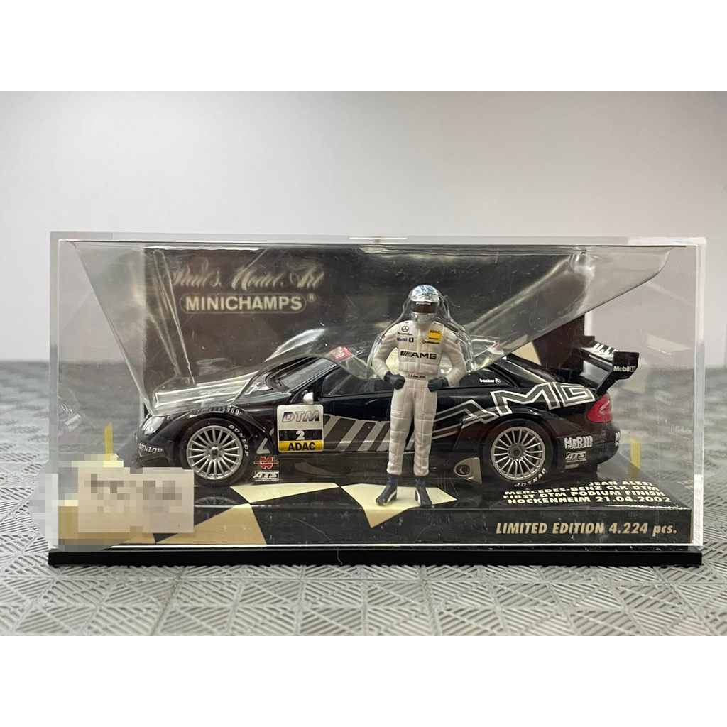 1/43 Rare Mini Cut Mercedes-Benz CLK DTM Car Model Back from Japan (Display ได้ ราคาถลอก) พร้อมตุ๊กต