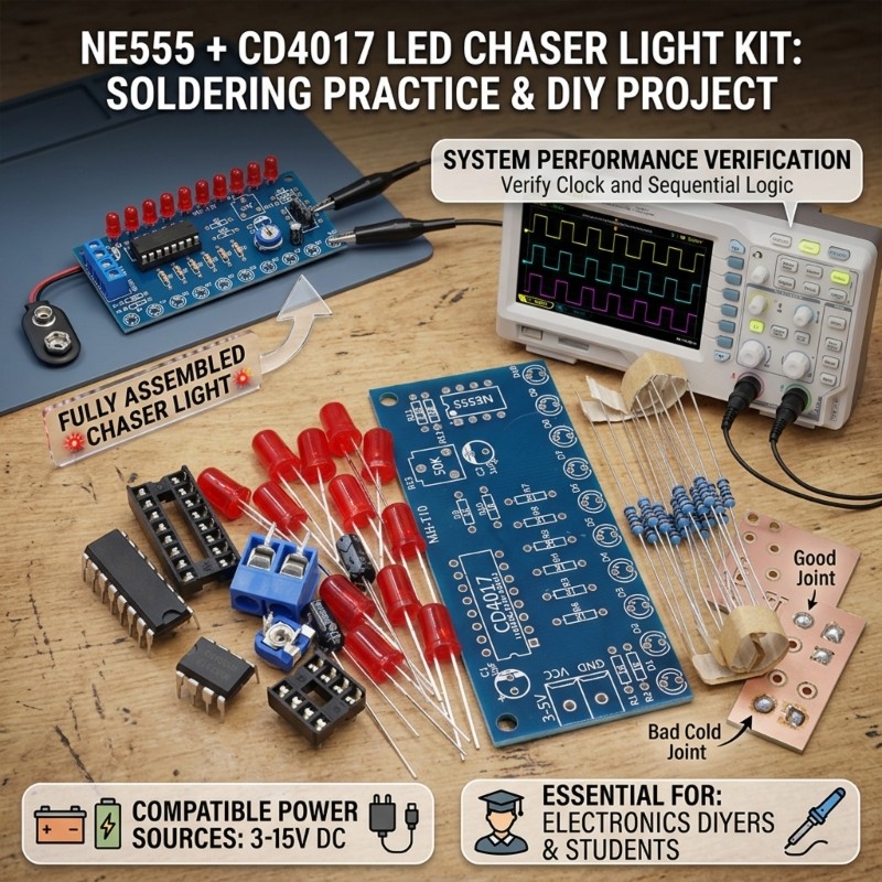 ✿ Creative LED Light Display Project Soldering Practice Kit กระดานฝึกบัดกรีสําหรับผู้ที่ชื่นชอบ