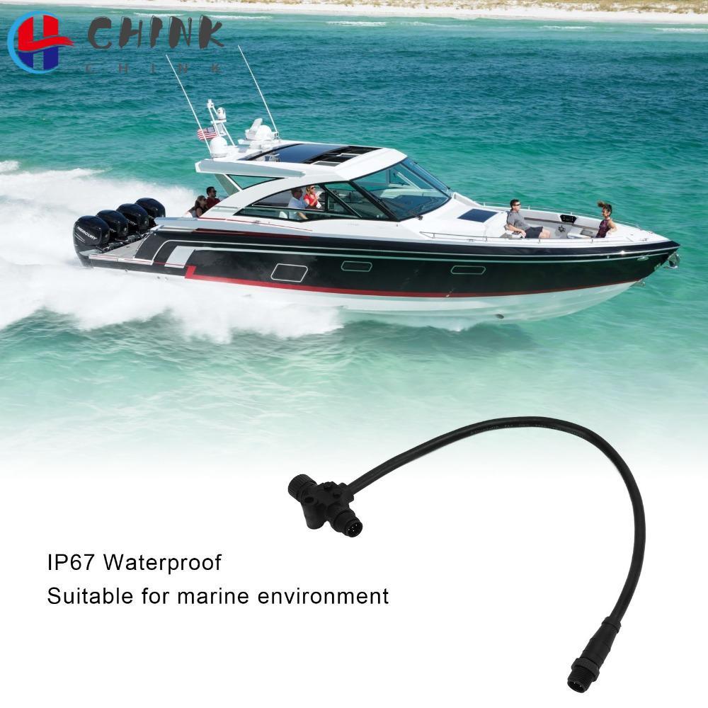 CHINK 5 Pin T Connector, T Connector 5 Pin Design Backbone Drop Cable, สาย IP67 กันน้ํา M12 อินเทอร์