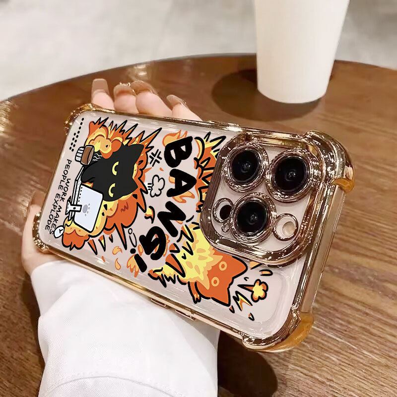 ทํางานน่ารักแมวดําโทรศัพท์มือถือสําหรับ VOVO V60 Lite V50 V40 Lite V30 V3E V29 V29E V27 V27E V25 V23