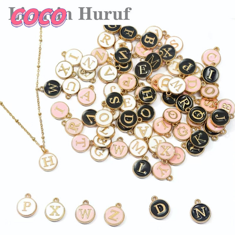 AZ สีขาว EPOXY LETTERS COMBINATION GOLD MATERIAL อุปกรณ์เสริม BRACELET สร้อยคอ-Coco