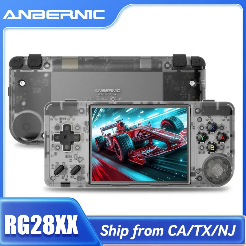 ANBERNIC RG28XX คอนโซลเกมมือถือ 2.83 หน้าจอ IPS เอาต์พุตวิดีโอเครื่องเล่นวิดีโอแบบพกพา Ebook Reader 