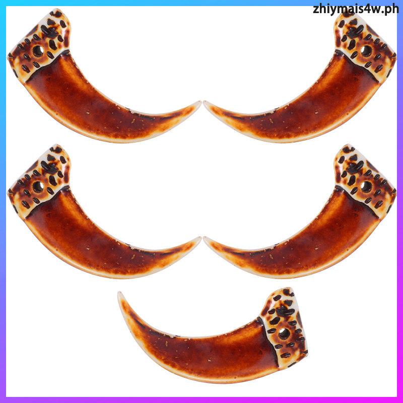 5 ชิ้น Tribal สร้อยคอคอสเพลย์ Handmade สัตว์ Claws เครื่องแต่งกาย Fangs สําหรับ Cool คลิป zhiymais4w