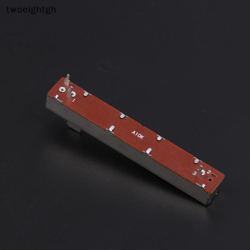 TWH 88 มม.3-Pin Single Potentiometer A10K B10K ตรงสไลด์ Potentiometer Mono Channel Mixer Fader Strok