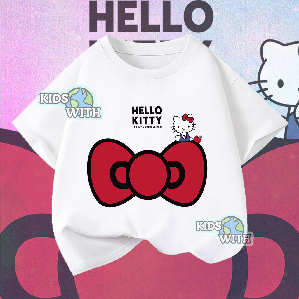 เสื้อยืดแขนสั้นสำหรับเด็กดีไซน์ผสมสีสไตล์เกาหลี ลาย  เนื้อ จากร้าน Kids WITH  เหมาะสำหรับเด็กชายหญิง#S226 ราคา ถูกที่สุด ดีลบีเคเค