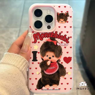 เคสไอโฟน15 16 เคส2in1ใสรูป ลายมอนจิจิฮิต สำหรับ IPhone 17 13 AIR 11 15 16 12 14 Pro Max XS XR X Max 7 14 16 Plus