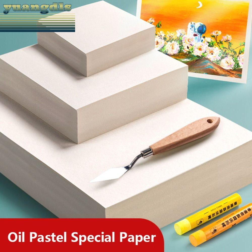 YUANG 50Sheeps/Set Oil Pastel Special Paper, Multi-size Square Oil Painting Paper, คุณภาพสูงเปล่า 200g หนาภาพวาดสีน้ํามัน Stick กระดาษพิเศษ Heavy สี Graffiti
